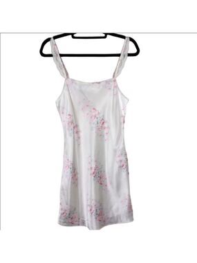Pink K Vintage Pink Multicolor Floral Lace-Trimmed Adjustable Strap Slip Dress